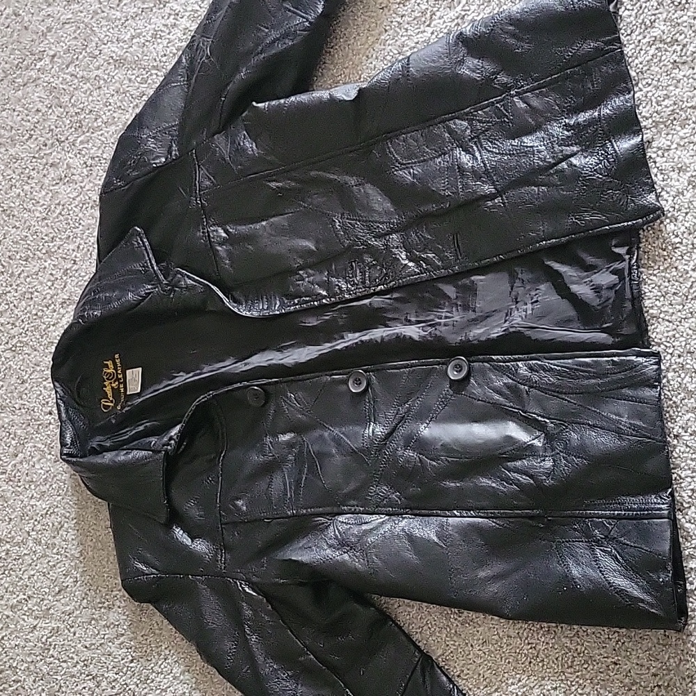 Vintage Leather & Soul button up leather blazer